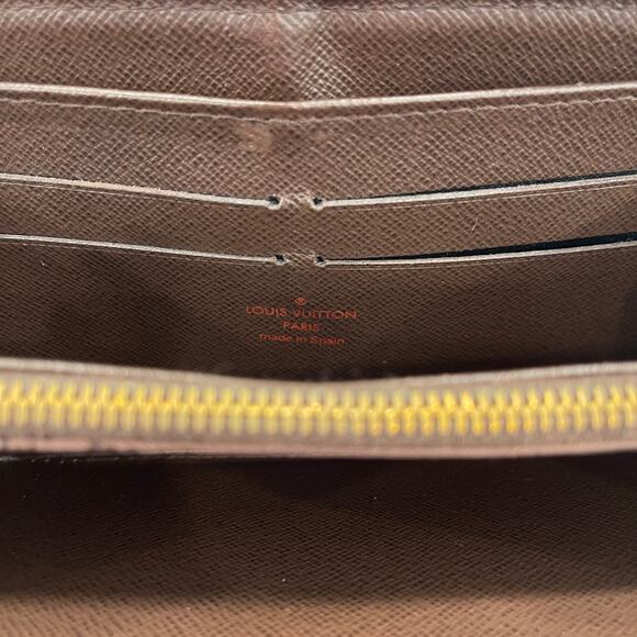 Louis Vuitton Zippy Wallet Damier Ebene Long Zip Around Brown Classic Check - Picture 6 of 16